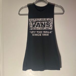 Black Vans Muscle Tank Top